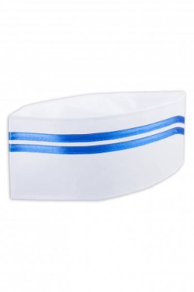 CHFH-009 custom-made Japanese cuisine sushi chef flat hat western restaurant hotel working hat front view